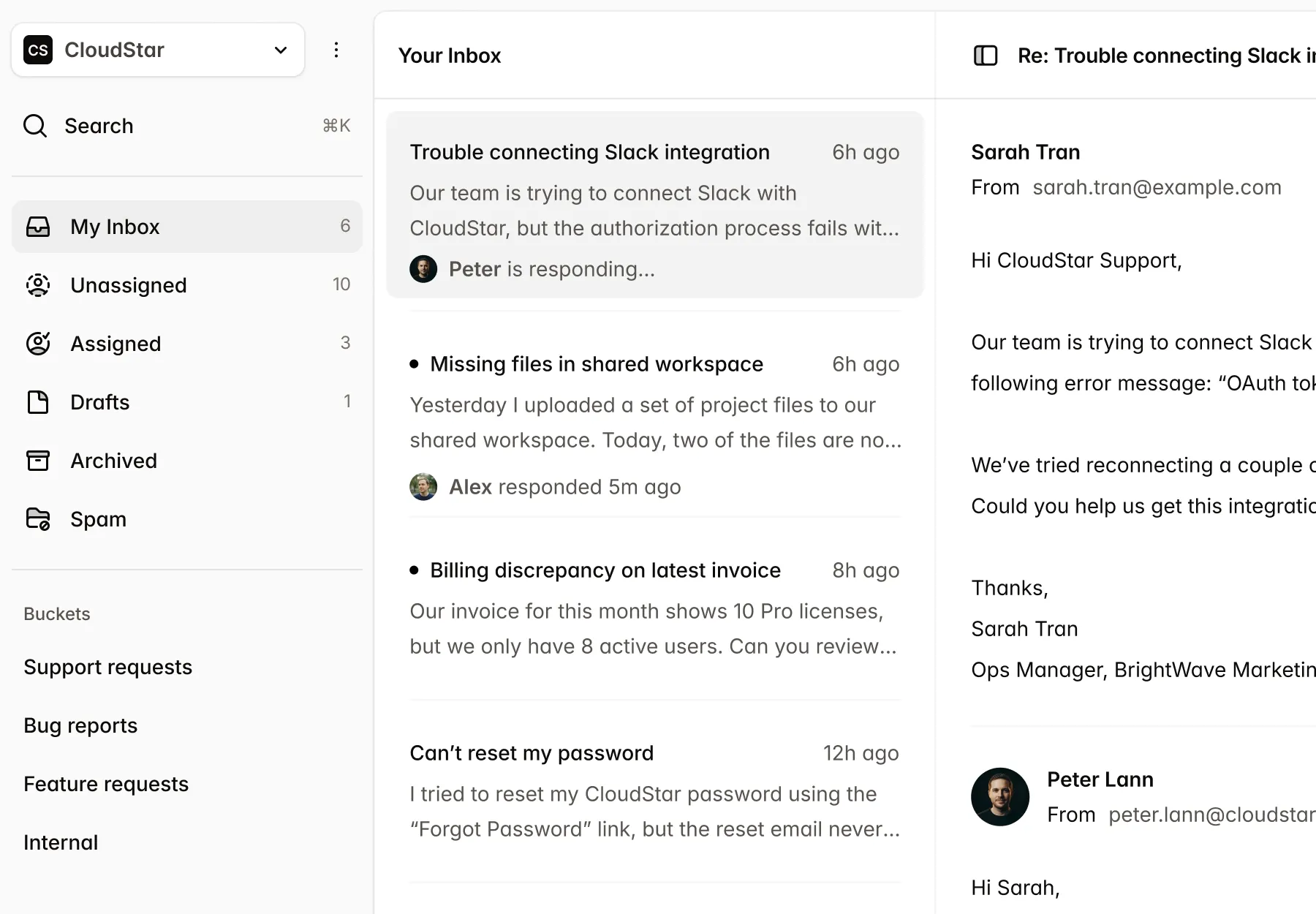 Frontend development example